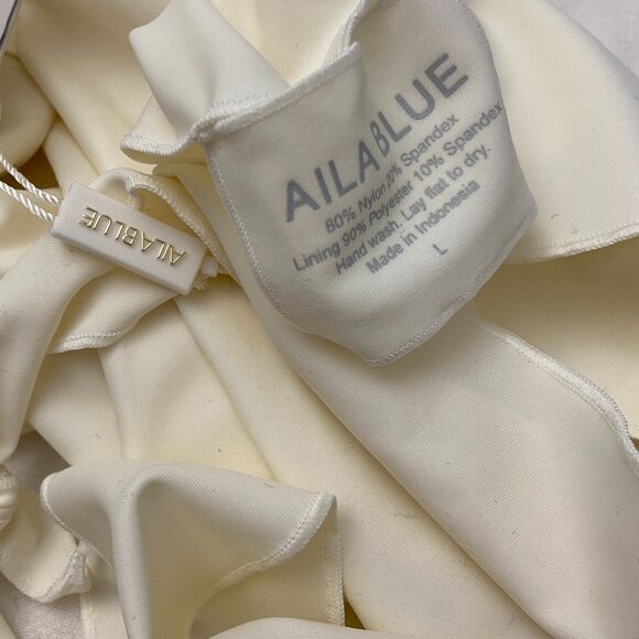AILA BLUE Fawcett Tie Up Top In Ivory - Picture 3 of 5